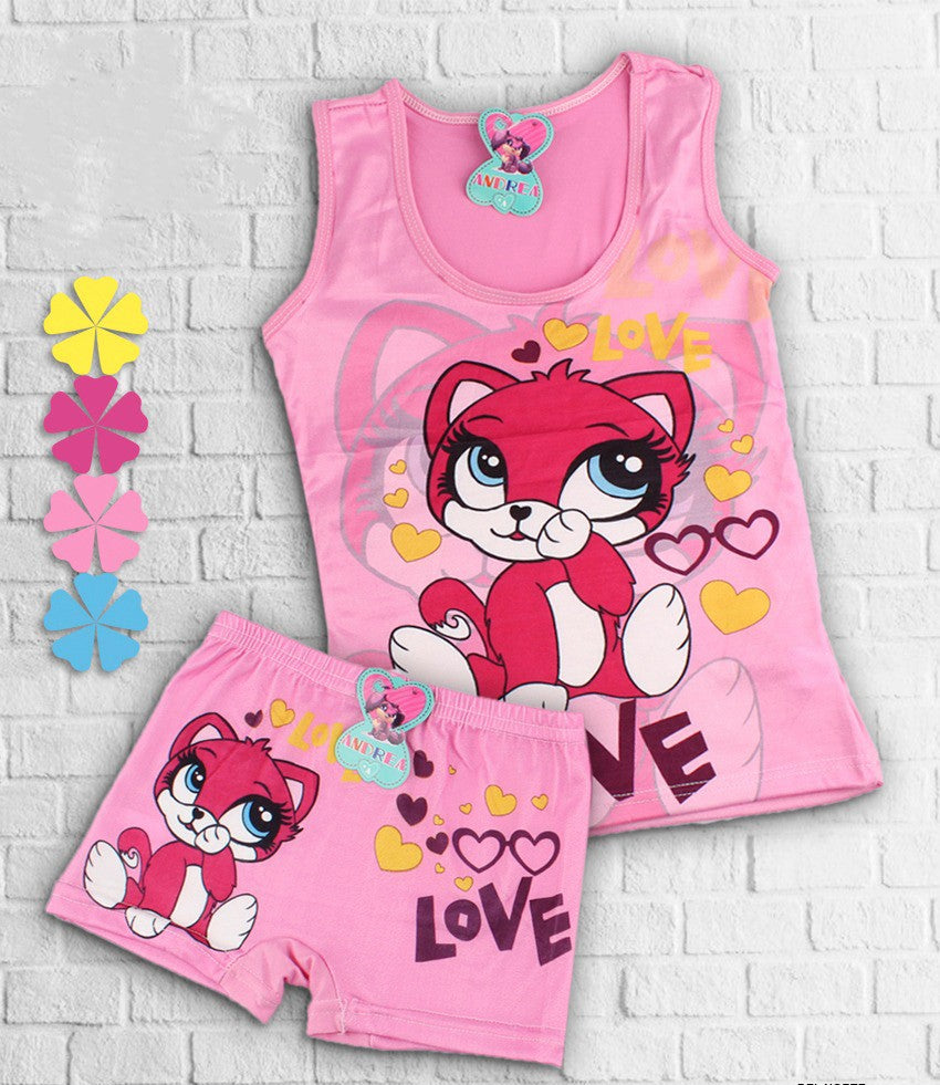 Conjunto de Niña "Love Cat"